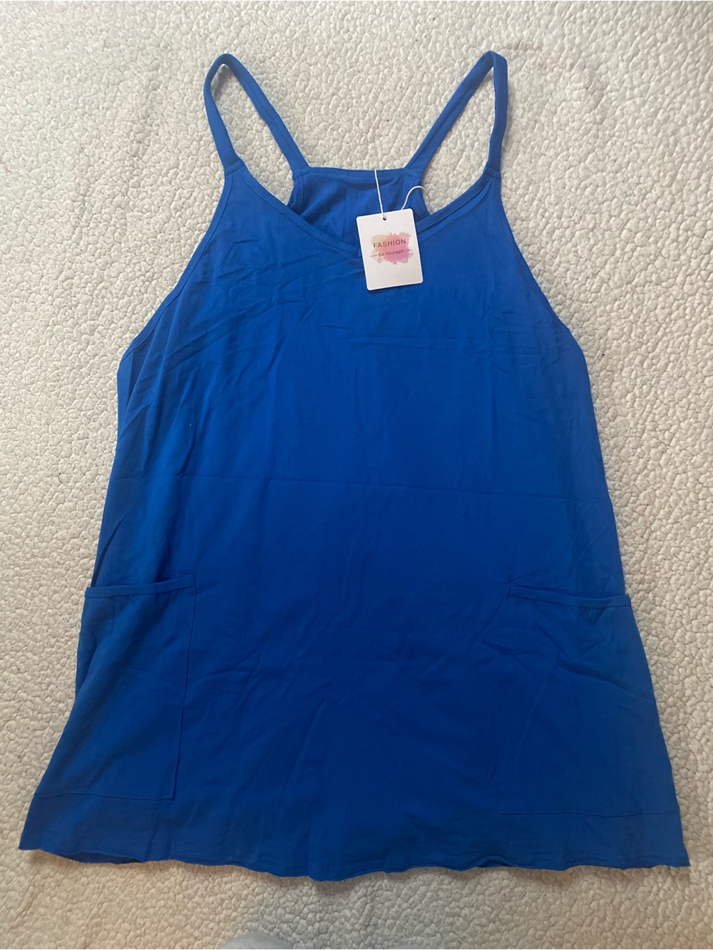 Spaghetti Strap Cami Tank in Royal Blue